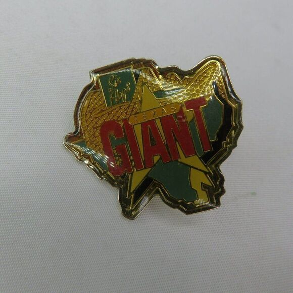 Vintage Six Flags Texas Giant Pin Button Pinback Wooden Roller Coaster 1990s - Picture 5 of 5